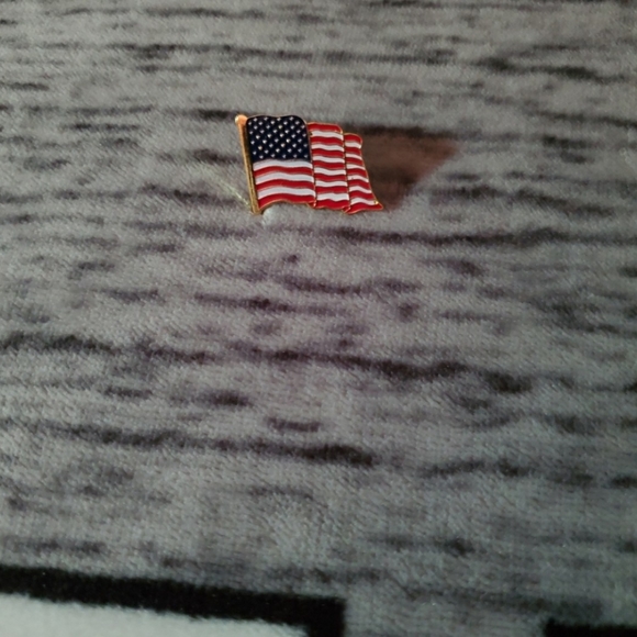 Brass & Enamel America Lapel Pin - Picture 4 of 5